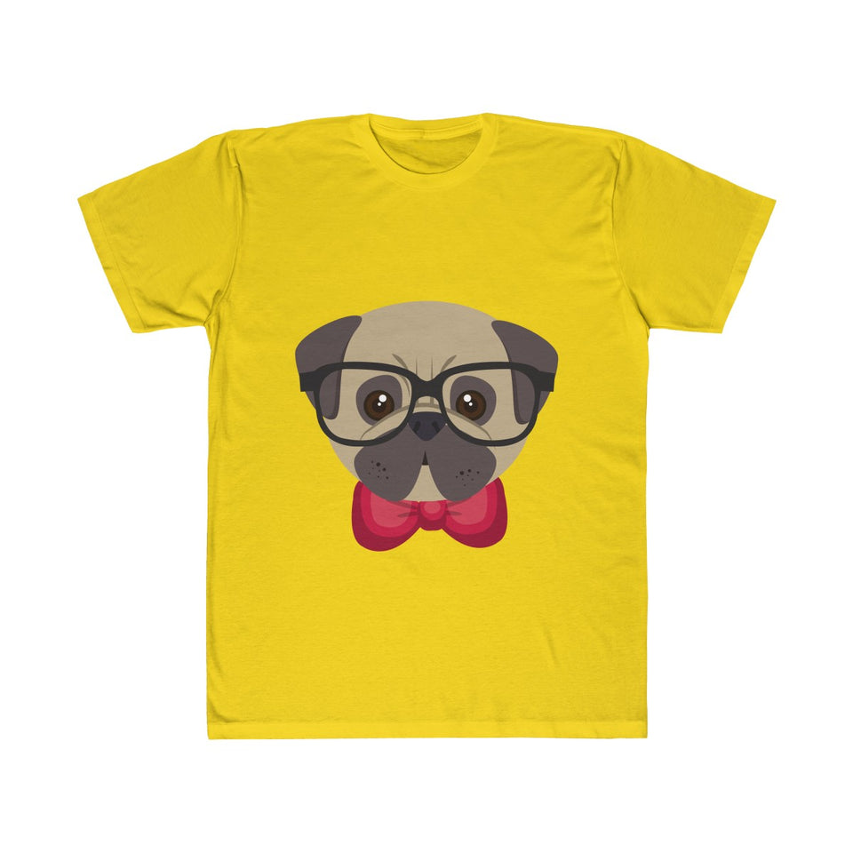 Brainy Dog with Glasses and Mustache T-Shirt (Unisex)