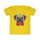 Brainy Dog with Glasses and Mustache T-Shirt (Unisex)