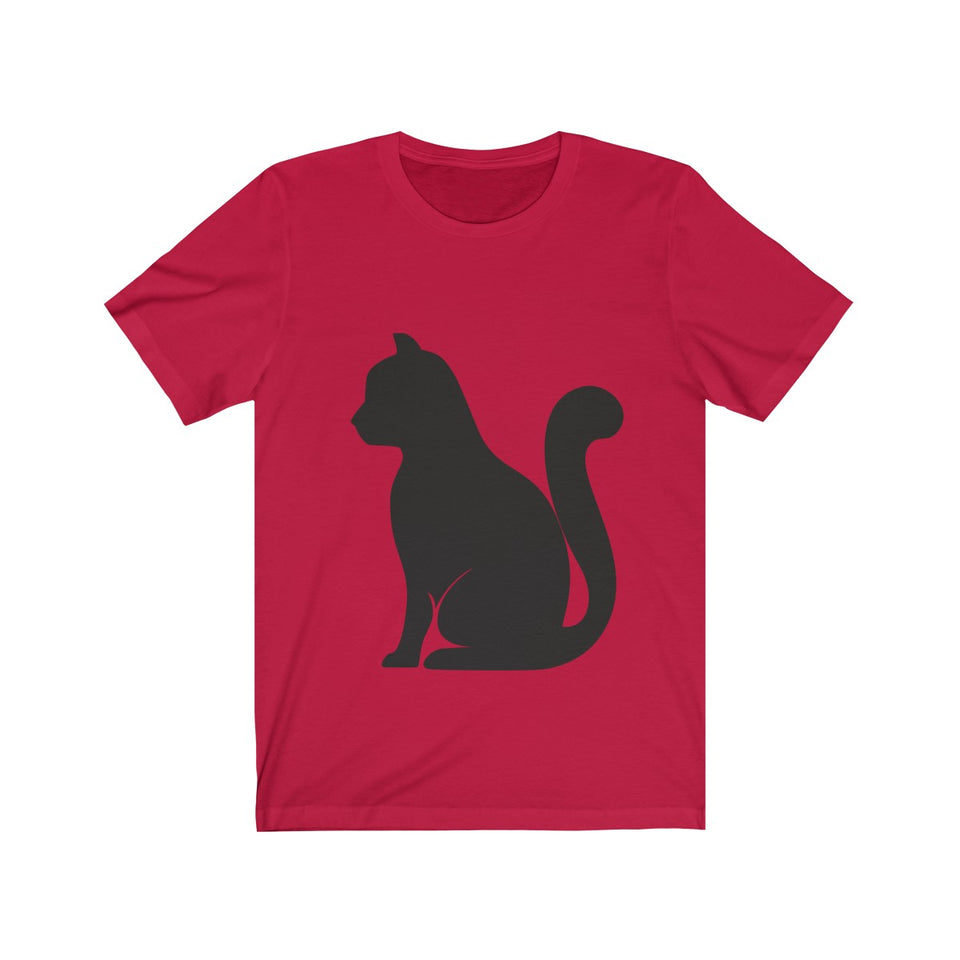 Cat Silhouette Short Sleeve T-Shirt (Unisex)