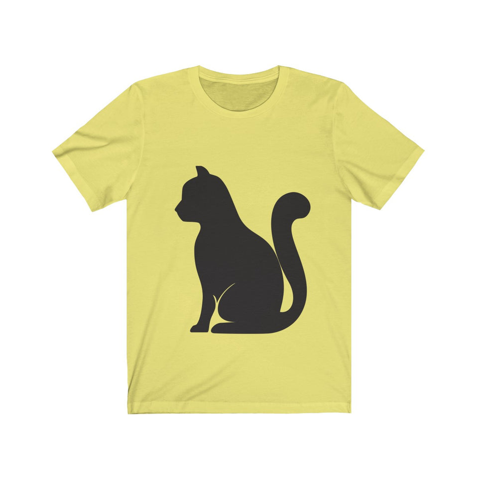 Cat Silhouette Short Sleeve T-Shirt (Unisex)