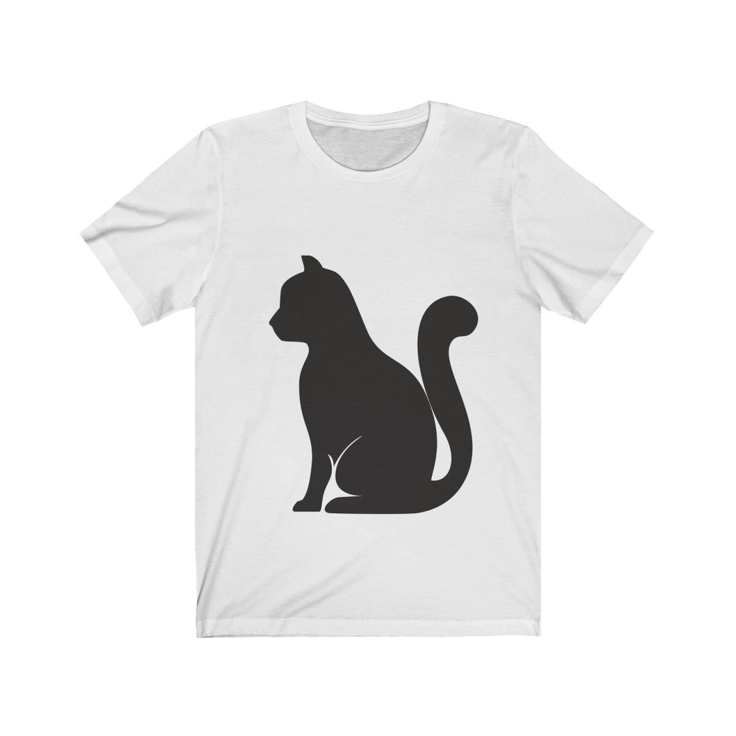 Cat Silhouette Short Sleeve T-Shirt (Unisex)