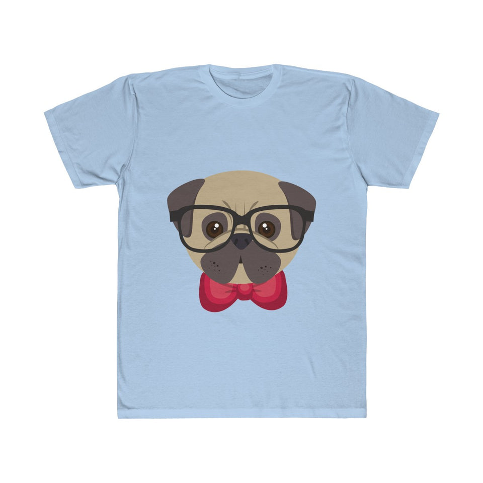 Brainy Dog with Glasses and Mustache T-Shirt (Unisex)