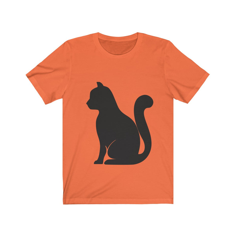 Cat Silhouette Short Sleeve T-Shirt (Unisex)